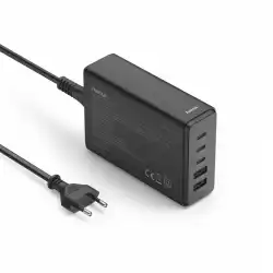 HAMA Зарядна станция 140 W, GaN, Fast Charger, 3 x USB-C, 2 x USB-A, PD