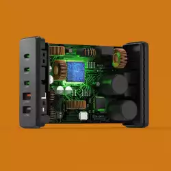HAMA Зарядна станция 140 W, GaN, Fast Charger, 3 x USB-C, 2 x USB-A, PD