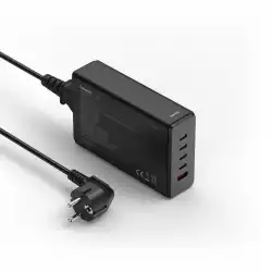 HAMA Зарядна станция 240 W, GaN, Fast Charger, 4 x USB-C, 1 x USB-A, PD