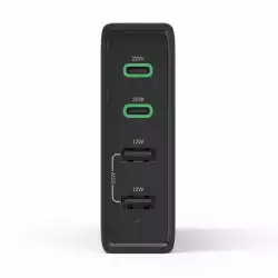 HAMA Зарядна станция 4 порта, 60W, 2 x USB-C, 2 x USB-A, PD, Fast Charge