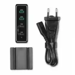 HAMA Зарядна станция 4 порта, 60W, 2 x USB-C, 2 x USB-A, PD, Fast Charge