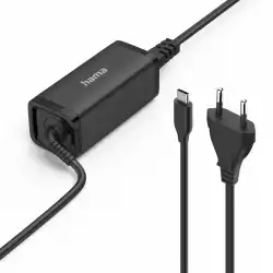 HAMA Зарядно за лаптоп, USB-C PD, GaN, 5-20V/65 W HAMA Зарядно за лаптоп, USB-C PD, GaN, 5-20V/65 W