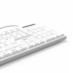 HAMA Жична клавиатура "CK-200", USB-A,USB-C, 8 мултимедийни клавиша, кирилизирана, бяла