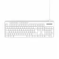 HAMA Жична клавиатура "CK-200", USB-A,USB-C, 8 мултимедийни клавиша, кирилизирана, бяла