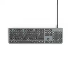 HAMA Жична Клавиатура "CK-400", Х-структурна, USB-A, USB-C, AI бутон, светеща                          