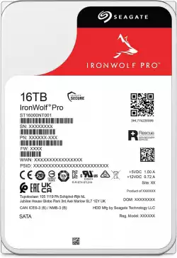 Хард диск SEAGATE IronWolf PRO ST16000NT001, 16TB, 256MB Cache, SATA 6.0Gb/s                          