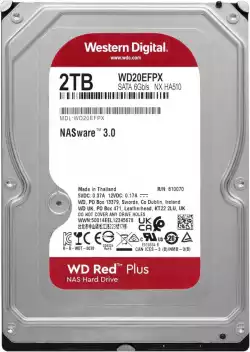 Хард диск WD Red PLUS NAS, 2TB, 5400rpm, 64MB, SATA 3