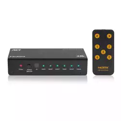 HDMI суич ACT AC7840, 5/1, 3Д, 4K@@30Hz, Черен