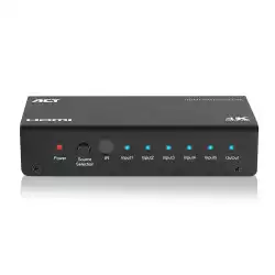 HDMI суич ACT AC7840, 5/1, 3Д, 4K@@30Hz, Черен