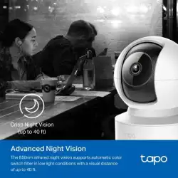 IP камера куполна TP-Link Tapo C222, 2560x1440@@30fps, Pan/Tilt, H.264, microSD, Wi-Fi, аудио, RJ-45