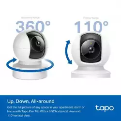 IP камера куполна TP-Link Tapo C222, 2560x1440@@30fps, Pan/Tilt, H.264, microSD, Wi-Fi, аудио, RJ-45