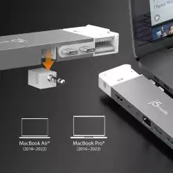 Докинг станция j5create JCD395, USB4 Hub, MagSafe Kit, За MacBook Pro 2021/2022