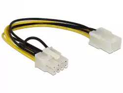 Кабел DeLock PCI Express power 6 pin женско > PCI Express 8 pin, 20 cm                          