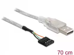 Кабел DeLock USB 2.0-A - pin header, 70 cm Кабел DeLock USB 2.0-A - pin header, 70 cm