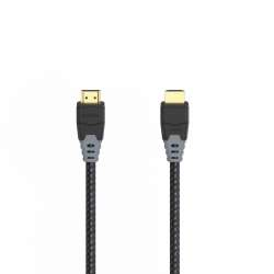 Кабел HAMA High Speed, HDMI мъжко - HDMI мъжко, 8K, 48GB/s, Ethernet , 1.5 м, Позл. конектори, Черен