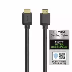 Кабел HDMI - HDMI Ultra HD, 8K, 48 Gbit/s, Ethernet, позл.конектори, 1 м