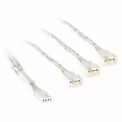 Кабел Kolink PWM 1-3 Сплитер - 35 cm, оплетен, Бял