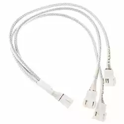 Кабел Kolink PWM 1-3 Сплитер - 35 cm, оплетен, Бял