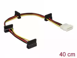 Кабел Power Molex 4 Pin  > 4 x SATA 15 Pin, 40cm                          