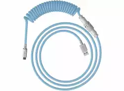 Кабел за клавиатура HyperX Coiled Cable USB-C Light Blue-White                          