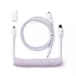 Кабел за клавиатура Keychron Coiled Aviator Light Purple Кабел за клавиатура Keychron Coiled Aviator Light Purple