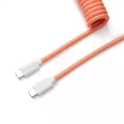 Кабел за клавиатура Keychron Coiled Aviator Pink Orange                          