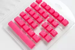 Капачки за механична клавиатура Ducky Pink 31-Keycap Set Rubber Backlit Double-Shot US Layout                          