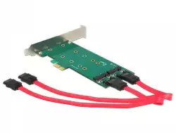 Карта Delock PCI Express x1 - 2 x internal M.2 Key B 110 mm