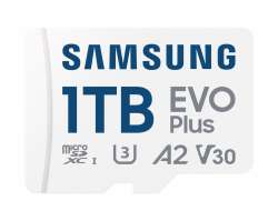 Карта памет Samsung EVO+, 1 TB, mSD + Адаптер, карта microSDXC