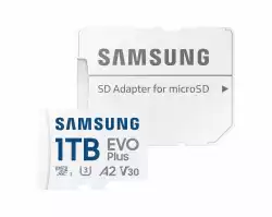 Карта памет Samsung EVO+, 1 TB, mSD + Адаптер, карта microSDXC                          