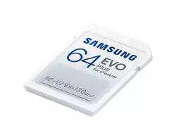 Карта памет Samsung EVO Plus, SD Card, 64GB, Бяла