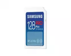 Карта памет Samsung PRO Plus, SD Card, 128GB, Бяла