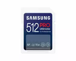 Карта памет Samsung PRO Ultimate Full-Size, SDXC UHS-I, 512GB, U3, V30, USB Адаптер