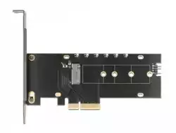 Карта за разширение на слотове Delock, PCI Express x4 към 1 x internal NVMe M.2 Key M, RGB LED, Low Profile