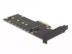 Карта за разширение на слотове Delock, PCI Express x4 към 1 x internal NVMe M.2 Key M, RGB LED, Low Profile