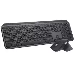 Kомплект клавиатура с мишка Logitech MX Keys S Combo, Подложка за китка, Черен                          