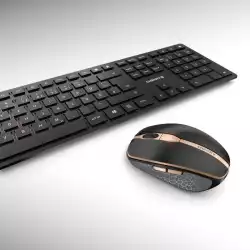 Kомплект клавиатура с мишка CHERRY DW 9000 SLIM, US,Безжичен,Черен/Бронз