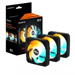 Комплект вентилатори 3-Pack GIGABYTE AORUS EZ CHAIN FAN 120, 120x120x25mm ARGB                          