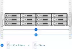 Комплект за релси за стелаж Synology RKS-02, 61 cm, Сив                          