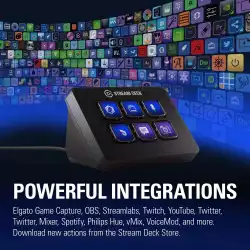 Corsair Elgato Stream Deck Mini, 6 fully customizable LCD keys at your fingertips. All poised to trigger unlimited actions upon a single tap