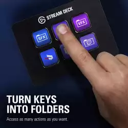 Corsair Elgato Stream Deck Mini, 6 fully customizable LCD keys at your fingertips. All poised to trigger unlimited actions upon a single tap