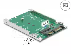 Конвертор DeLock, 2.5" SATA 22 pin - M.2 key B - 7 mm
