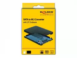 Конвертор DeLock, SATA 22 pin - M.2 с чекмедже, 2.5" Конвертор DeLock, SATA 22 pin - M.2 с чекмедже, 2.5"