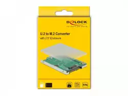 Конвертор DeLock, U.2 SFF-8639 - M.2 NVMe Key M, 2.5"