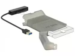 Конвертор Delock, USB 3.0 Type-A мъжко - SATA 6 Gb/s 22 pin, 2.5″ защитен калъф