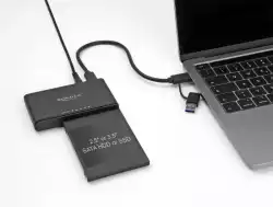 Конвертор Delock, USB-C - 1 x M.2 NVMe SSD + 1 x SATA SSD / HDD, Функция клониране