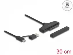 Конвертор Delock, USB-C / USB-A - SATA 6 Gb/s