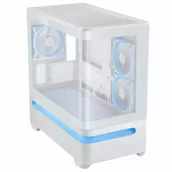 Кутия ASUS Prime AP202 ARGB mATX + 3 ARGB Вентилатора - White