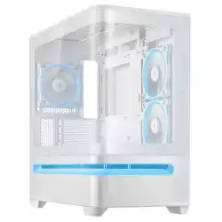 Кутия ASUS Prime AP202 ARGB mATX + 3 ARGB Вентилатора - White