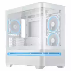 Кутия ASUS Prime AP202 ARGB mATX + 3 ARGB Вентилатора - White